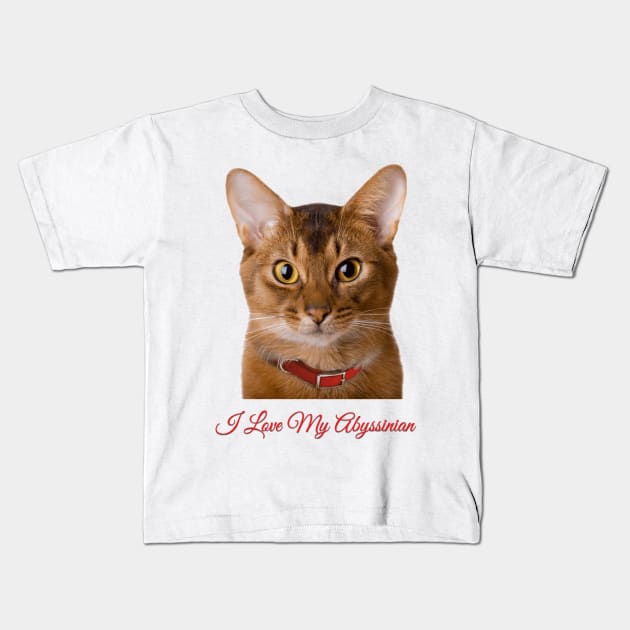 Abyssinian Cat T Shirt Kids T-Shirt by Pam069